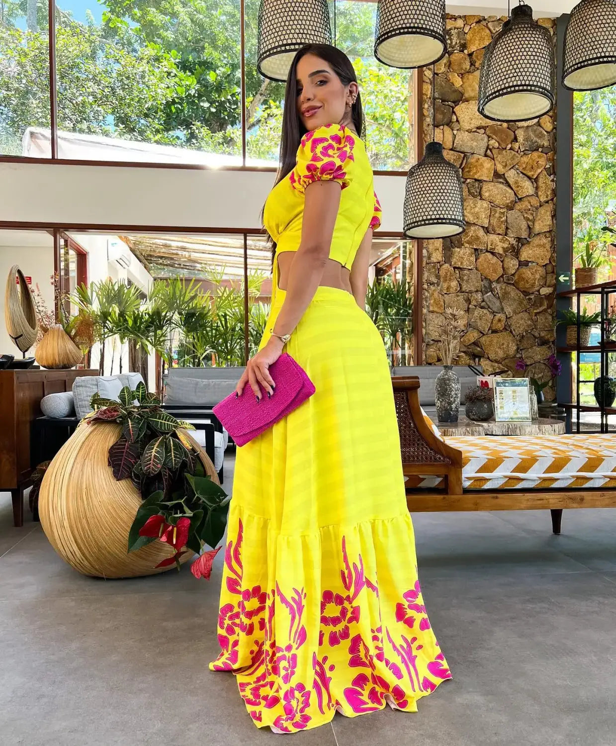 New Bohemian Sexy Printed Women Dresses Halter Sleeveless Backless Naked Waist Long Dress Fashion Summer Beach Holiday