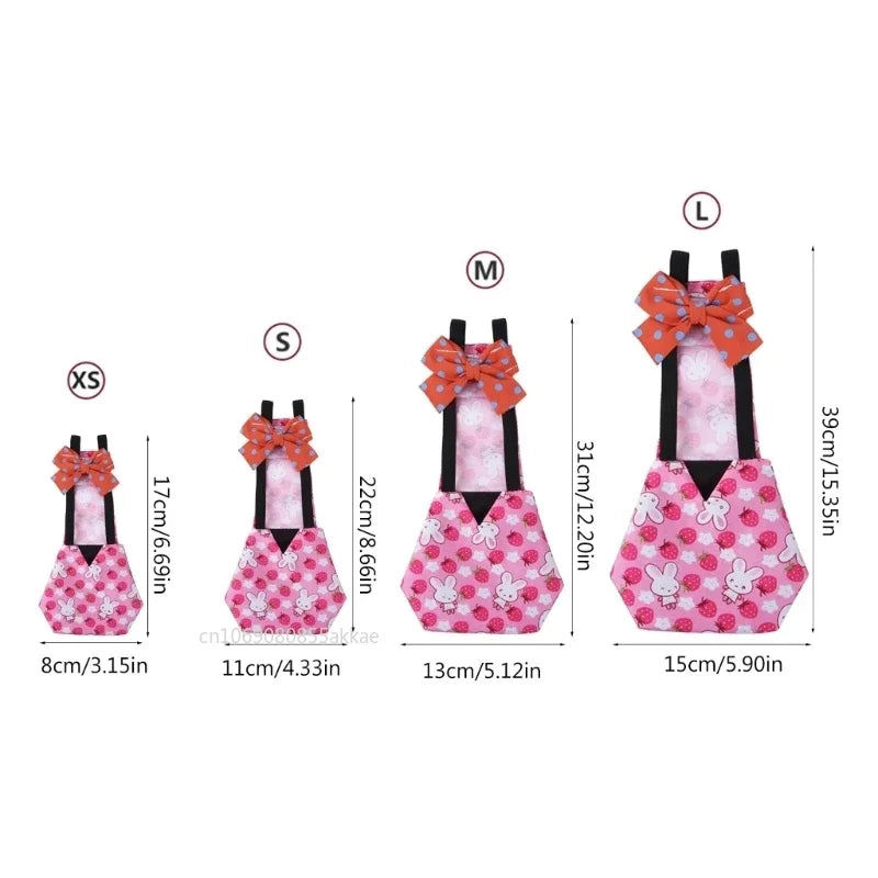 Chicken Diaper Waterproof Pet Clothes for Duck Reusable Breathable Poultry Costume Diapers with Bowknot Decor for Geese Hens