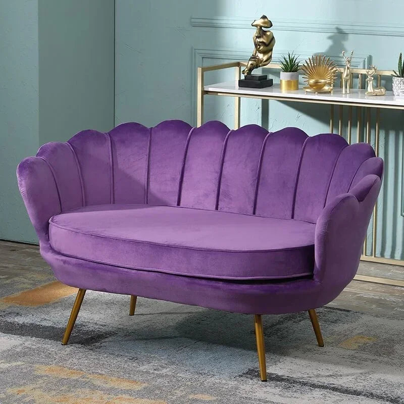 Nordic Flannel Single Sofa Chair - Light Luxury Living Room Furniture for Home or Beauty Salon, Custom Upholstered Modern Accent Chair
