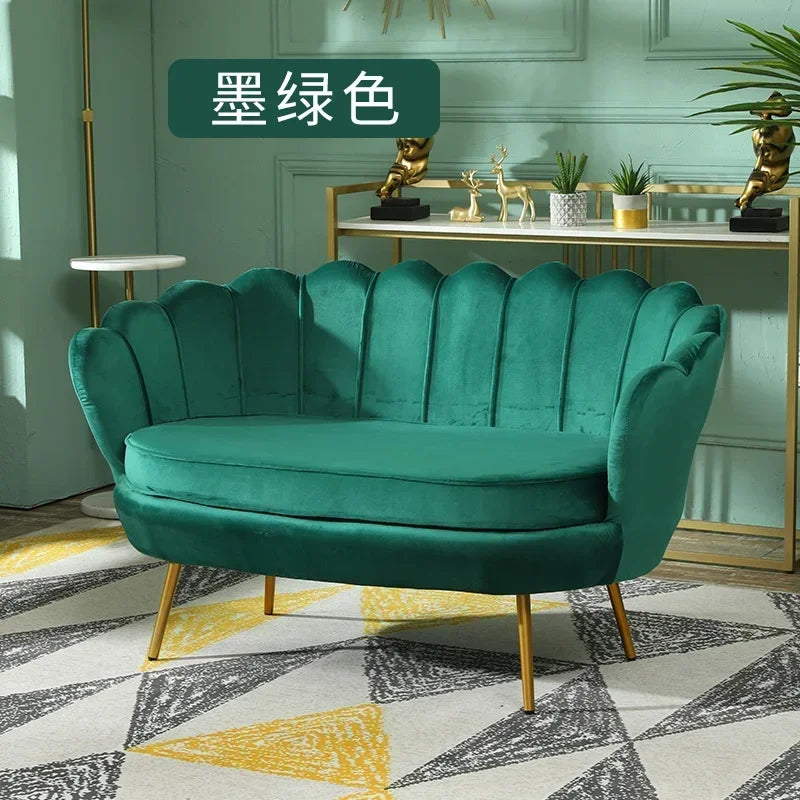 Nordic Flannel Single Sofa Chair - Light Luxury Living Room Furniture for Home or Beauty Salon, Custom Upholstered Modern Accent Chair