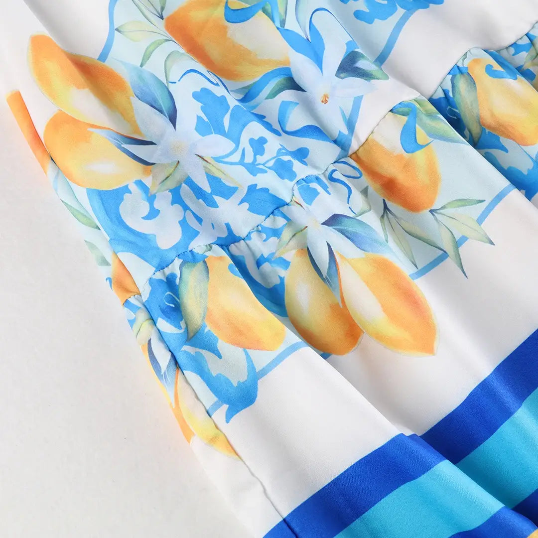 New Bohemian Sexy Printed Women Dresses Halter Sleeveless Backless Naked Waist Long Dress Fashion Summer Beach Holiday