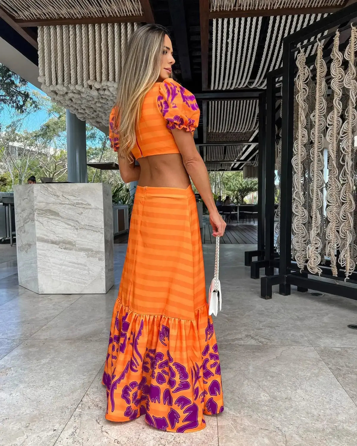 New Bohemian Sexy Printed Women Dresses Halter Sleeveless Backless Naked Waist Long Dress Fashion Summer Beach Holiday