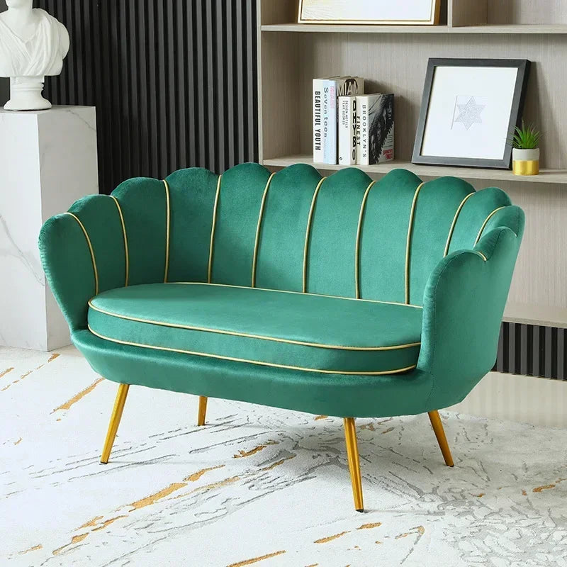 Nordic Flannel Single Sofa Chair - Light Luxury Living Room Furniture for Home or Beauty Salon, Custom Upholstered Modern Accent Chair