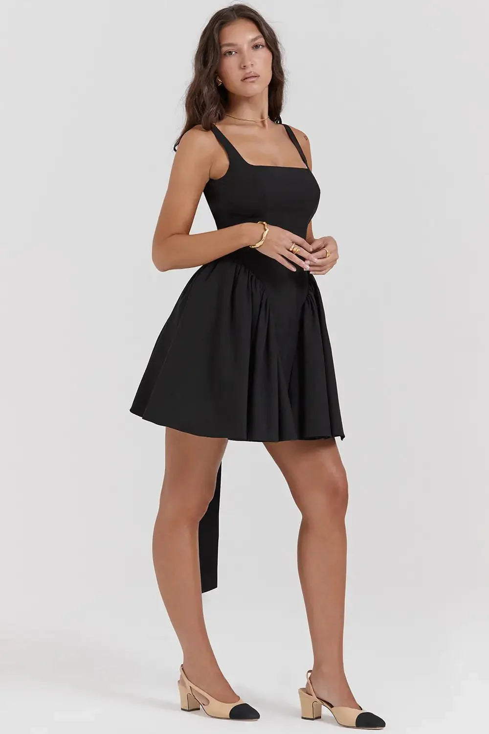 dress - Backless Tie Dye A - line Party Cocktail Boho Dress - Boho Eco Boutique™ - dress - Boho Eco Boutique™ - Black - Large - 