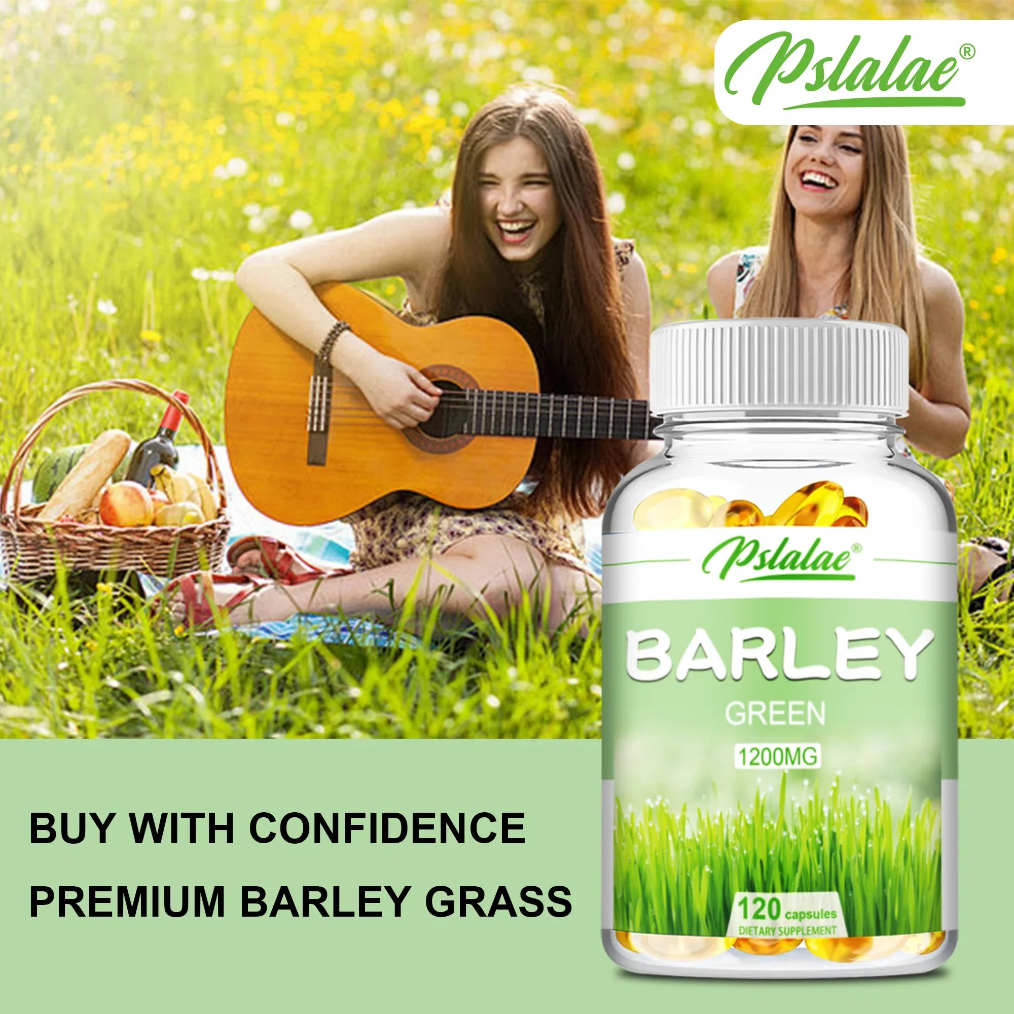 Barley Grass Capsules - Balance Blood Sugar Appetite Suppression Weight Management Anti-aging - 120 Capsules - 120