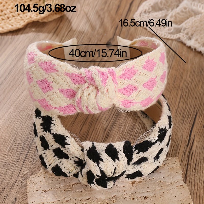customized - Bohemian HandCrocheted Floral Headbands Set of 2 - Boho Eco Boutique™ - customized - Boho Eco Boutique™ - Red - 