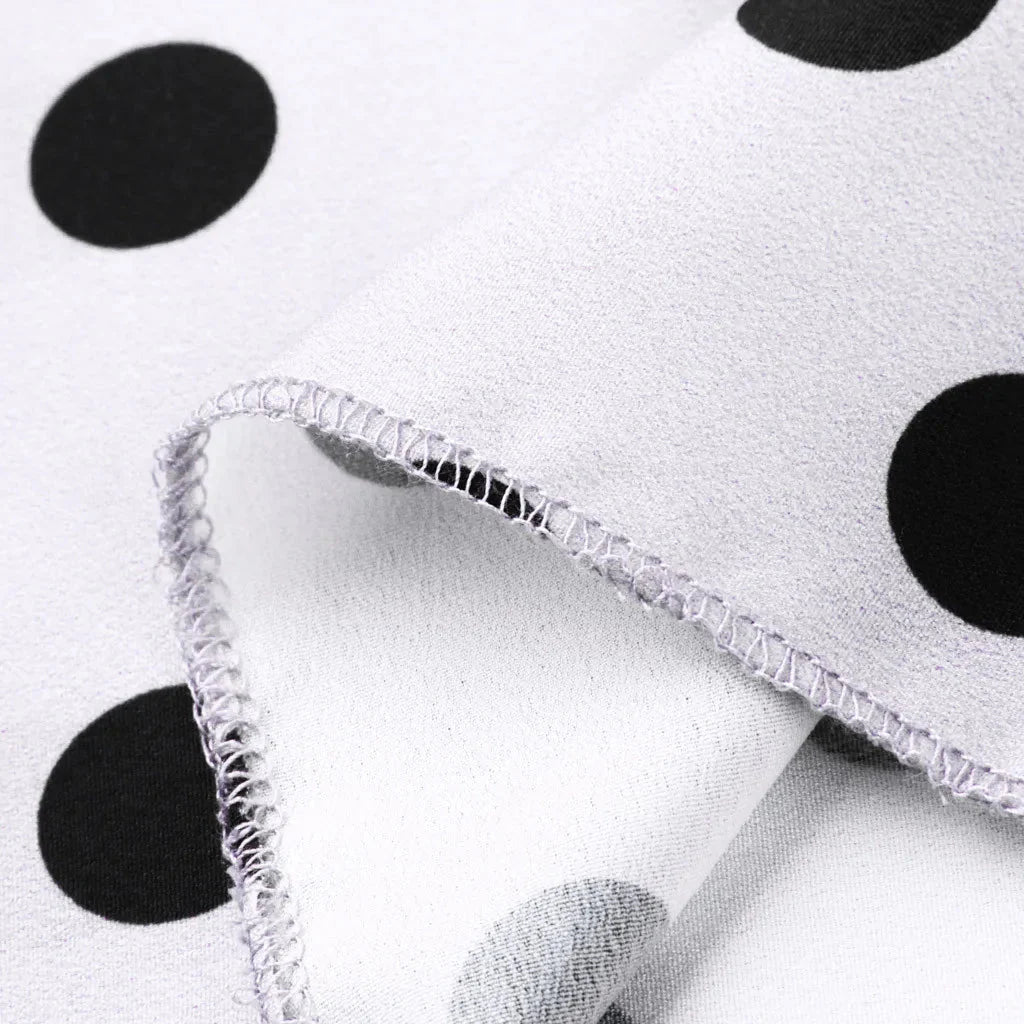 customized - Bohemian Maxi Skirts For Women High Waist Polka Dot Printed Skirt Loose Ruffled Long Pleated Skirts Elegant Female Streetwear - Boho Eco Boutique™ - customized - Boho Eco Boutique™ - Blue - S - United States