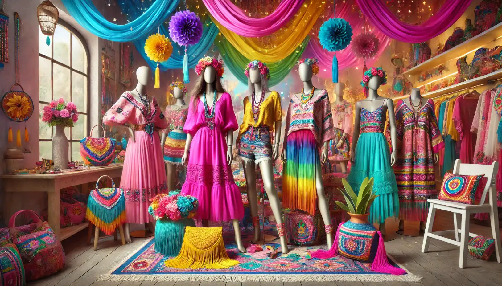 Bohemian-style clothing boutique.