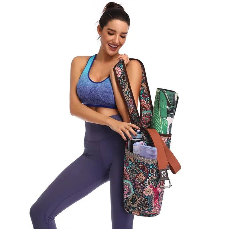 bag - Bohemian Style Yoga Mat Bag with Large Zipper Pocket - Boho Eco Boutique™ - bag - Boho Eco Boutique™ - 1 - 