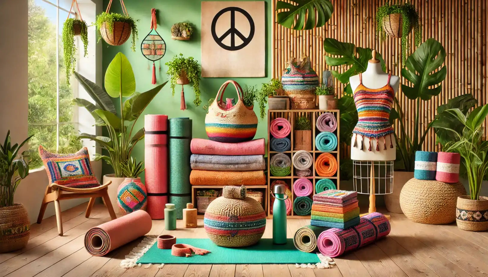 Bohemian yoga studio.