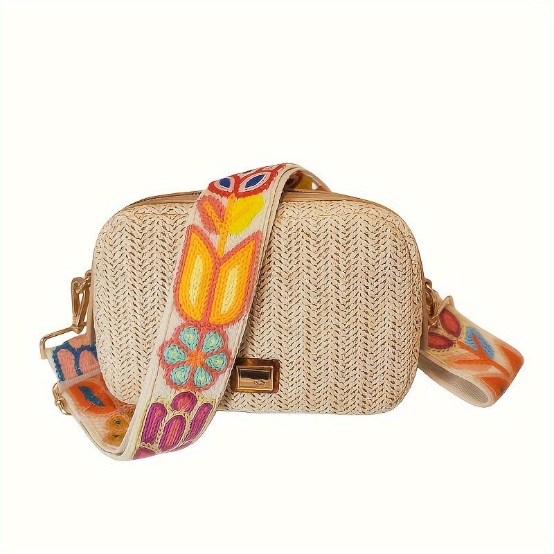 customized - Boho Chic Guitar Strap - Stylish & Adjustable, Perfect for Free - Spirited Musicians - Boho Eco Boutique™ - customized - Boho Eco Boutique™ - Colored Flowers - 