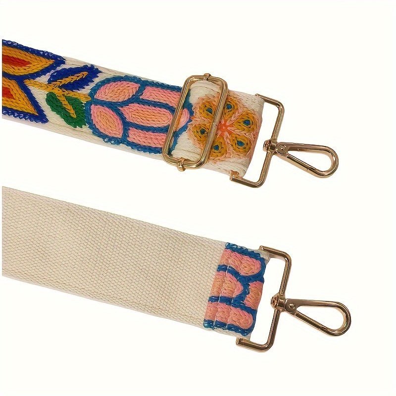 customized - Boho Chic Guitar Strap - Stylish & Adjustable, Perfect for Free - Spirited Musicians - Boho Eco Boutique™ - customized - Boho Eco Boutique™ - Colored Flowers - 