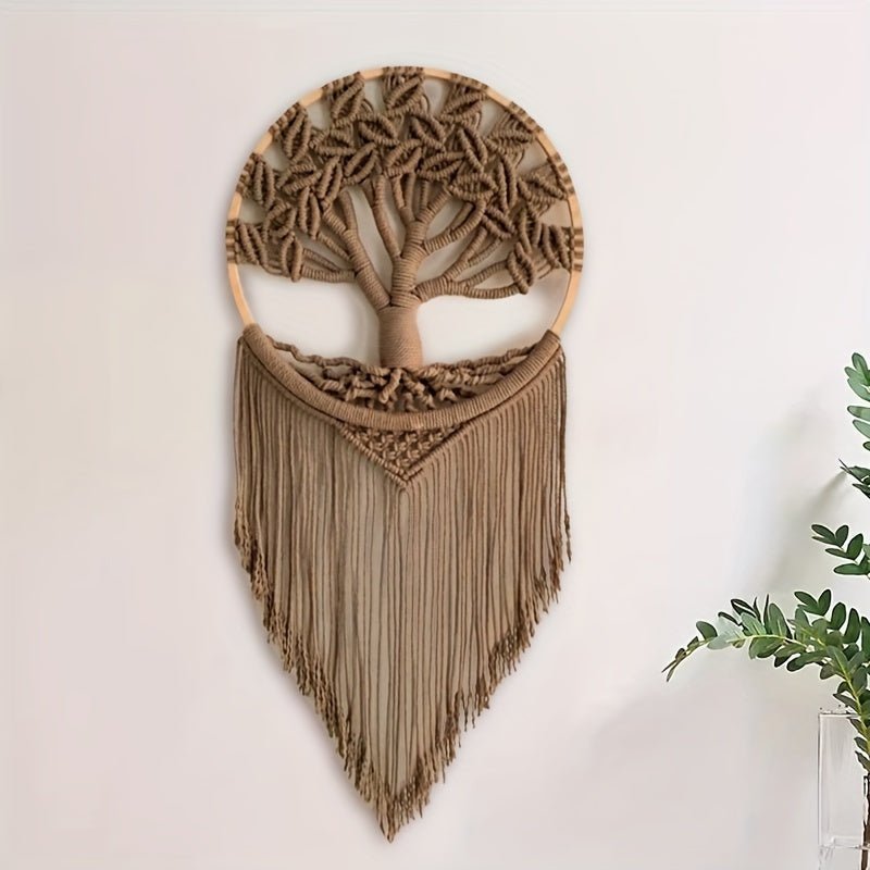 customized - Boho Chic Tree of Life Macrame Wall Hanging: Handmade Woven Home Décor, Eclectic Wall Decor for Bedroom, Apartment, Dorm Decoration, Perfect Gift for Teen Girl, Mom - Boho Eco Boutique™ - customized - Boho Eco Boutique™ - Life Tree - 