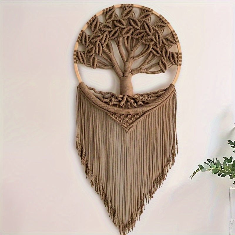 customized - Boho Chic Tree of Life Macrame Wall Hanging: Handmade Woven Home Décor, Eclectic Wall Decor for Bedroom, Apartment, Dorm Decoration, Perfect Gift for Teen Girl, Mom - Boho Eco Boutique™ - customized - Boho Eco Boutique™ - Life Tree - 