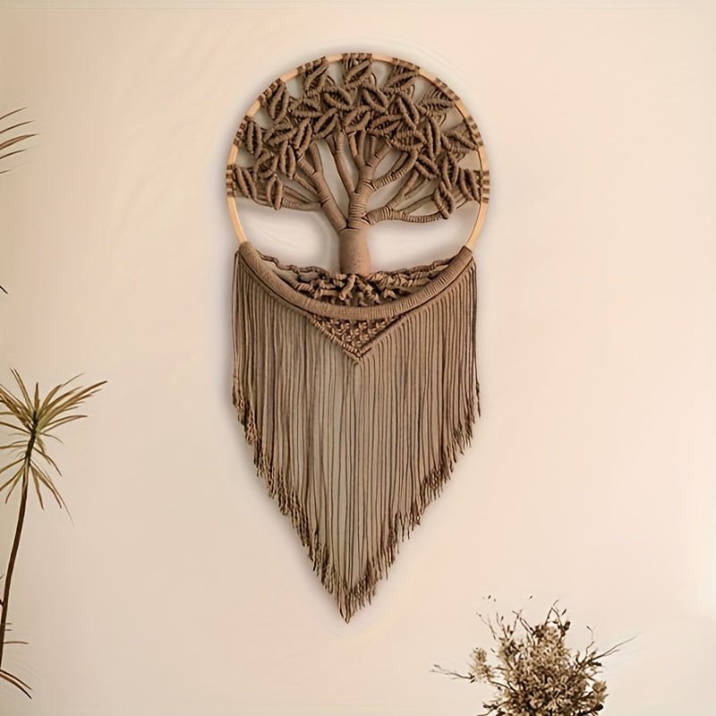 customized - Boho Chic Tree of Life Macrame Wall Hanging: Handmade Woven Home Décor, Eclectic Wall Decor for Bedroom, Apartment, Dorm Decoration, Perfect Gift for Teen Girl, Mom - Boho Eco Boutique™ - customized - Boho Eco Boutique™ - Life Tree - 