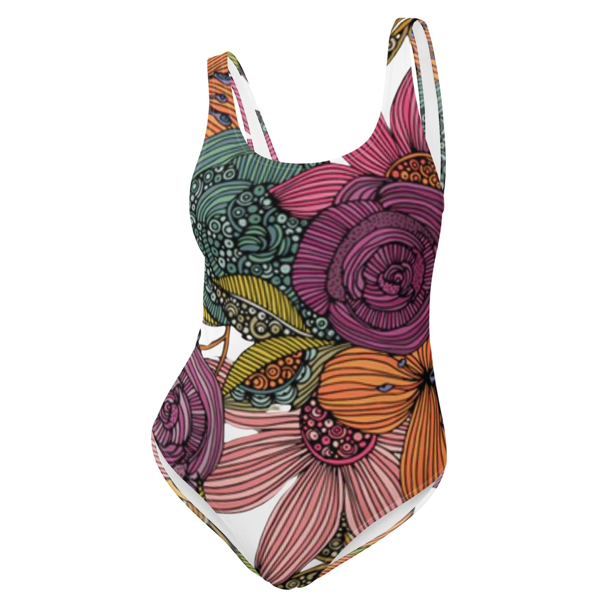  - Boho Eco Boutique™ Floral Eco - Friendly One - Piece Flattering Swimsuit - Boho Eco Boutique™ - Boho Eco Boutique™ - XS - 