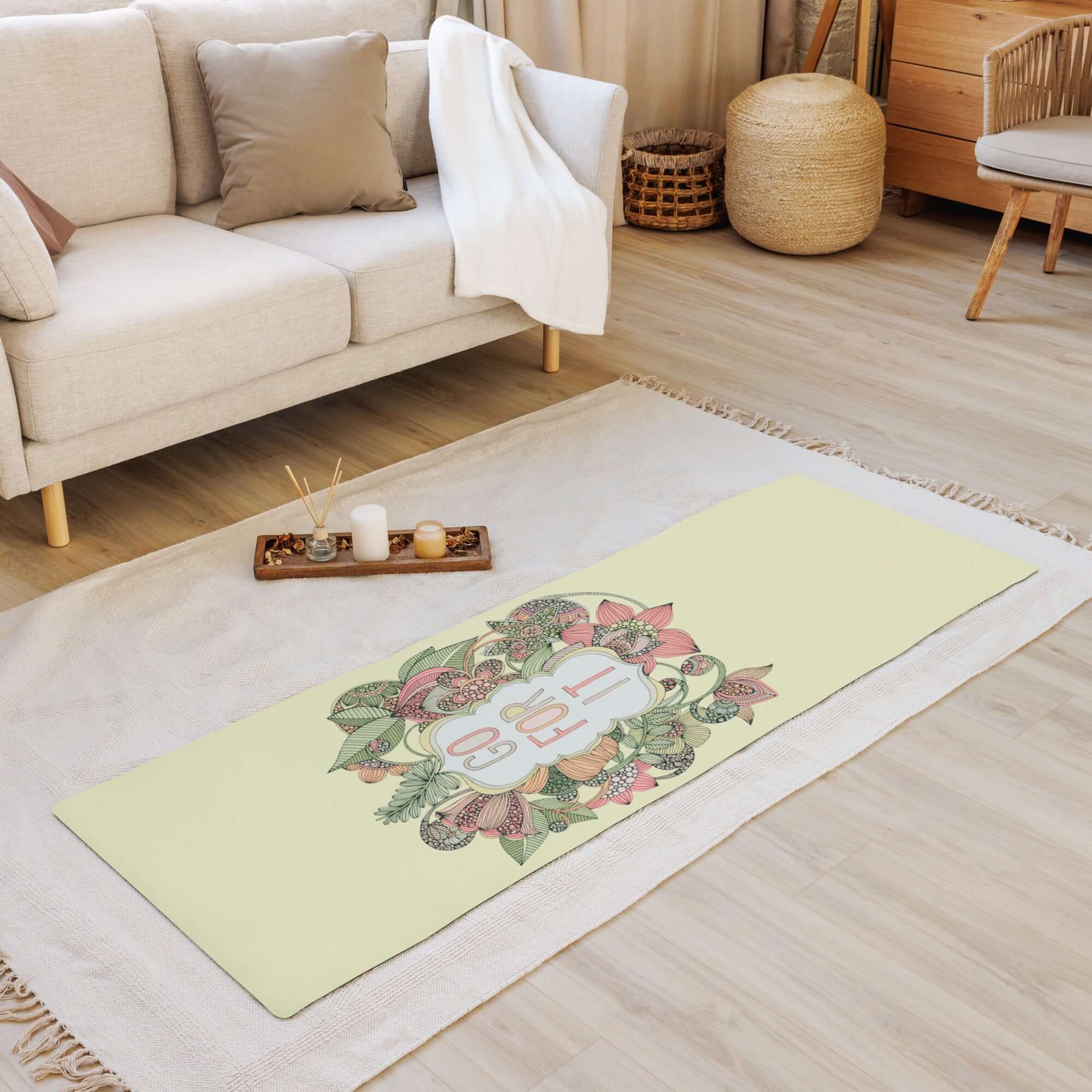 yoga mat - Boho Eco Boutique™ Yoga Mat - Anti - Slip Rubber Bottom & Soft Microsuede Top - Boho Eco Boutique™ - Boho Eco Boutique™ - 