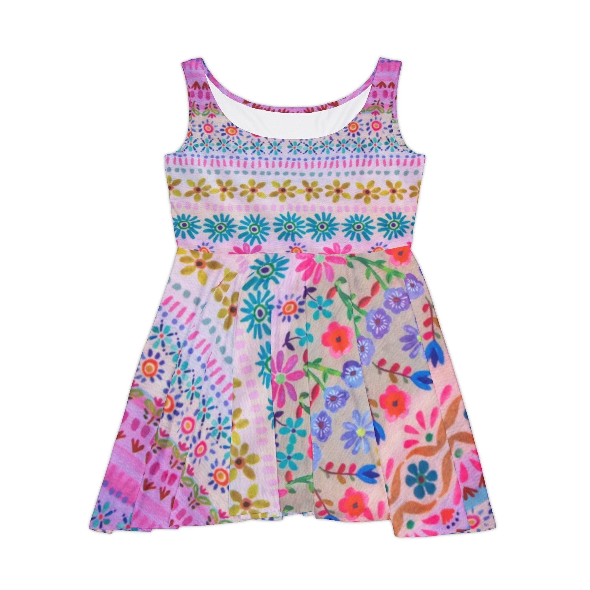All Over Prints - BoHo Eco Dress for Women Sustainable Clothing Fashionable and Earth - Friendly Unique Every Day Dress Vintage Inspired Summer Dress - Boho Eco Boutique™ - Boho Eco Boutique™ - XS - 