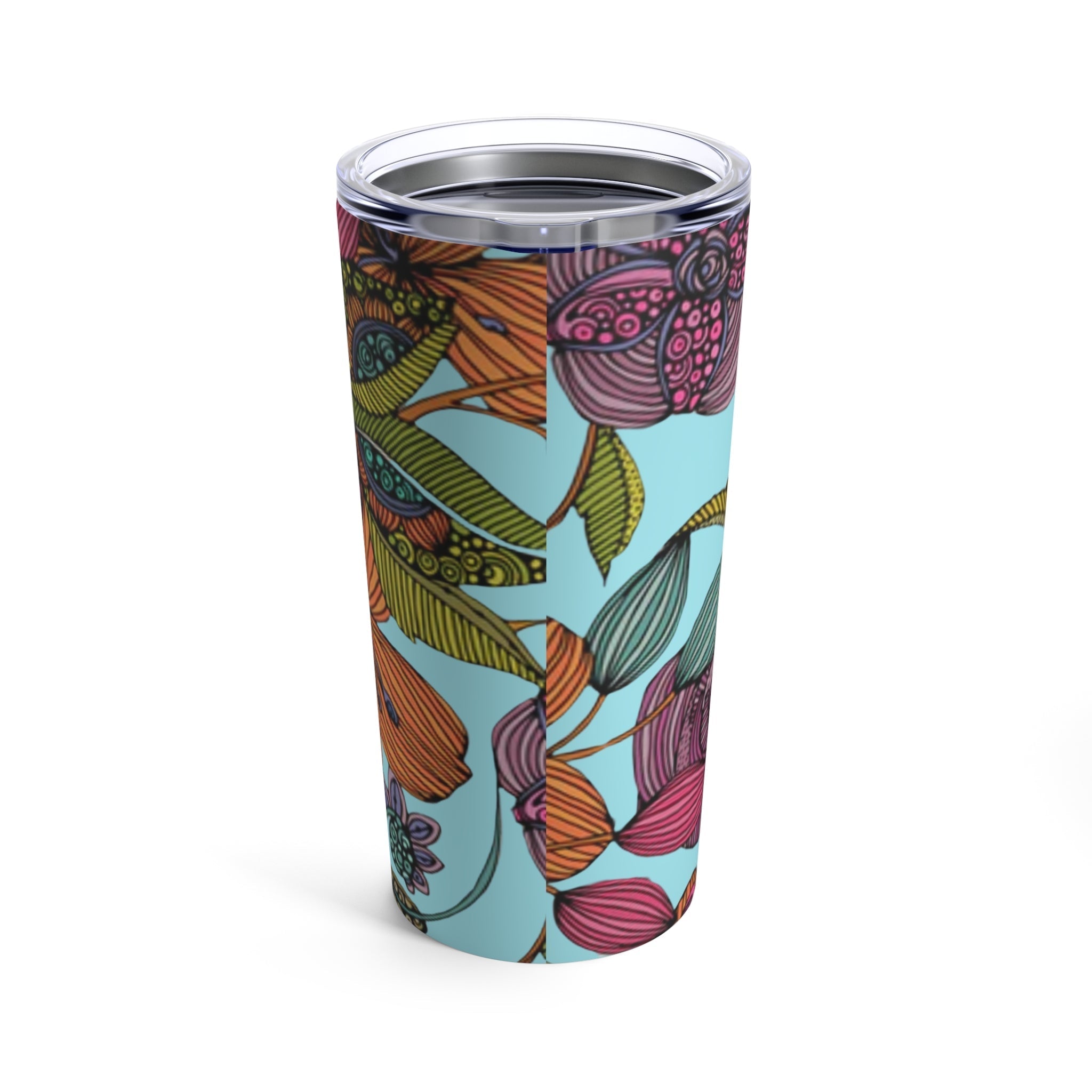 Mug - Boho Eco Floral 20oz Stainless Steel Tumbler with Rubber Lid | Insulated Travel Mug | Reusable Coffee Cup | Eco - Friendly Drinkware for Hot & Cold Beverages - Boho Eco Boutique™ - Boho Eco Floral 20oz Stainless Steel Tumbler with Rubber Lid | Insulated Travel Mug | Reusable Coffee Cup | Eco - Friendly Drinkware for Hot & Cold Beverages - 20oz - 