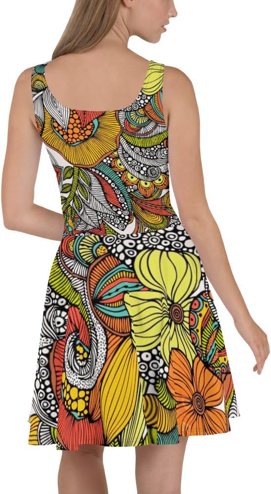customized - Boho Eco Floral Geo Vintage Inspired Dress - Sustainable Fashion - Boho Eco Boutique™ - customized - Boho Eco Boutique™ - X - Small - 