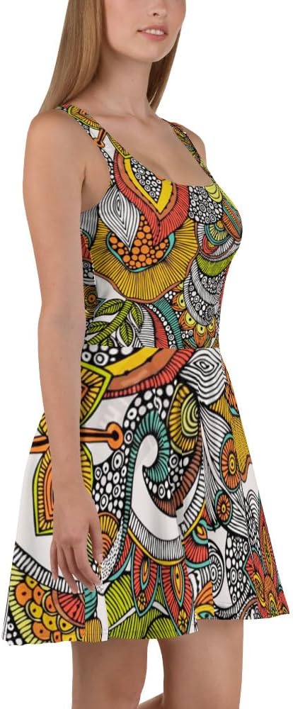 customized - Boho Eco Floral Geo Vintage Inspired Dress - Sustainable Fashion - Boho Eco Boutique™ - customized - Boho Eco Boutique™ - X - Small - 