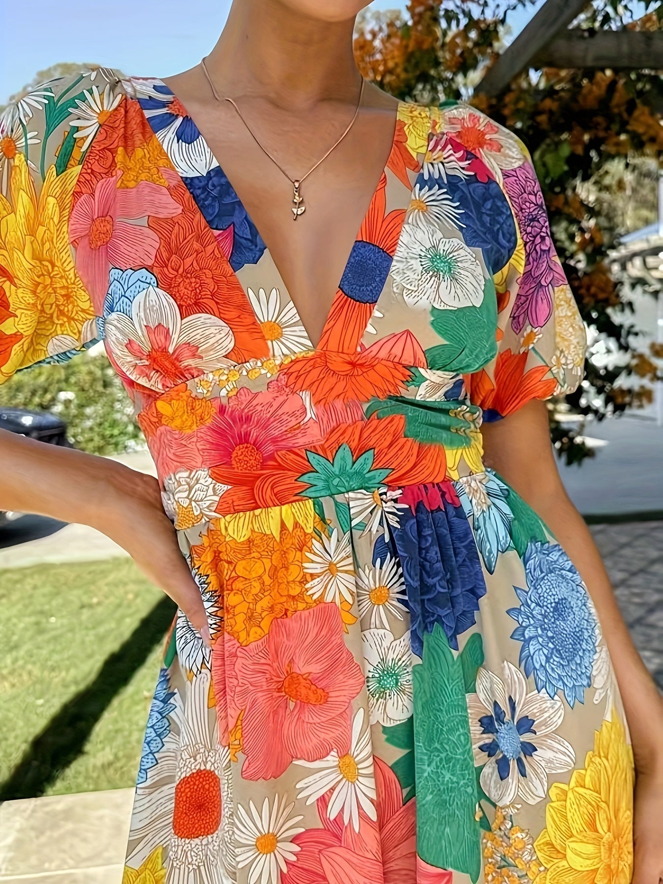 customized - Boho Floral Maxi Dress - Perfect Flowy Dress for Effortless Style & Comfort - Boho Eco Boutique™ - customized - Boho Eco Boutique™ - Multicolor - S(4) - 