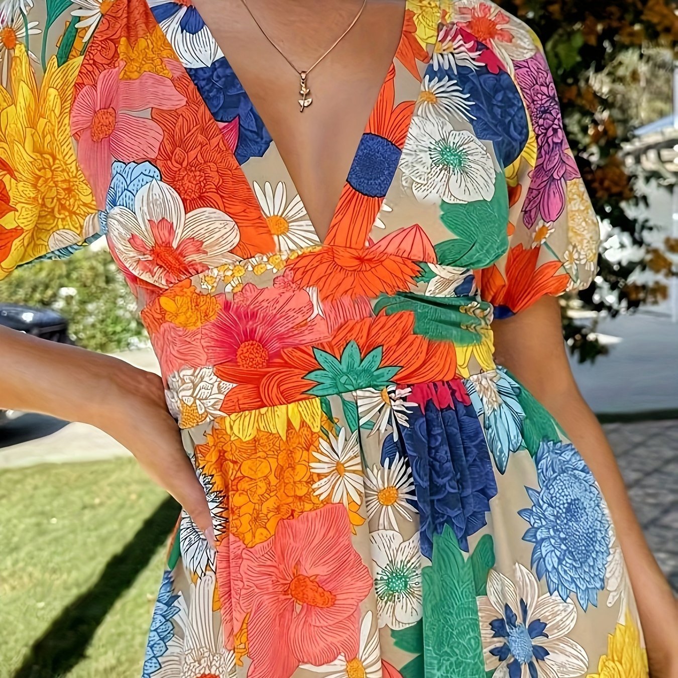 customized - Boho Floral Maxi Dress - Perfect Flowy Dress for Effortless Style & Comfort - Boho Eco Boutique™ - customized - Boho Eco Boutique™ - Multicolor - S(4) - 