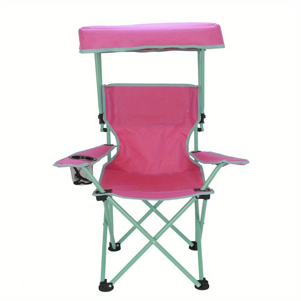 customized - Canopy Chair with Safety Lock (125 lb. Capacity), Pink/ Green - Boho Eco Boutique™ - customized - Boho Eco Boutique™ - pink - 