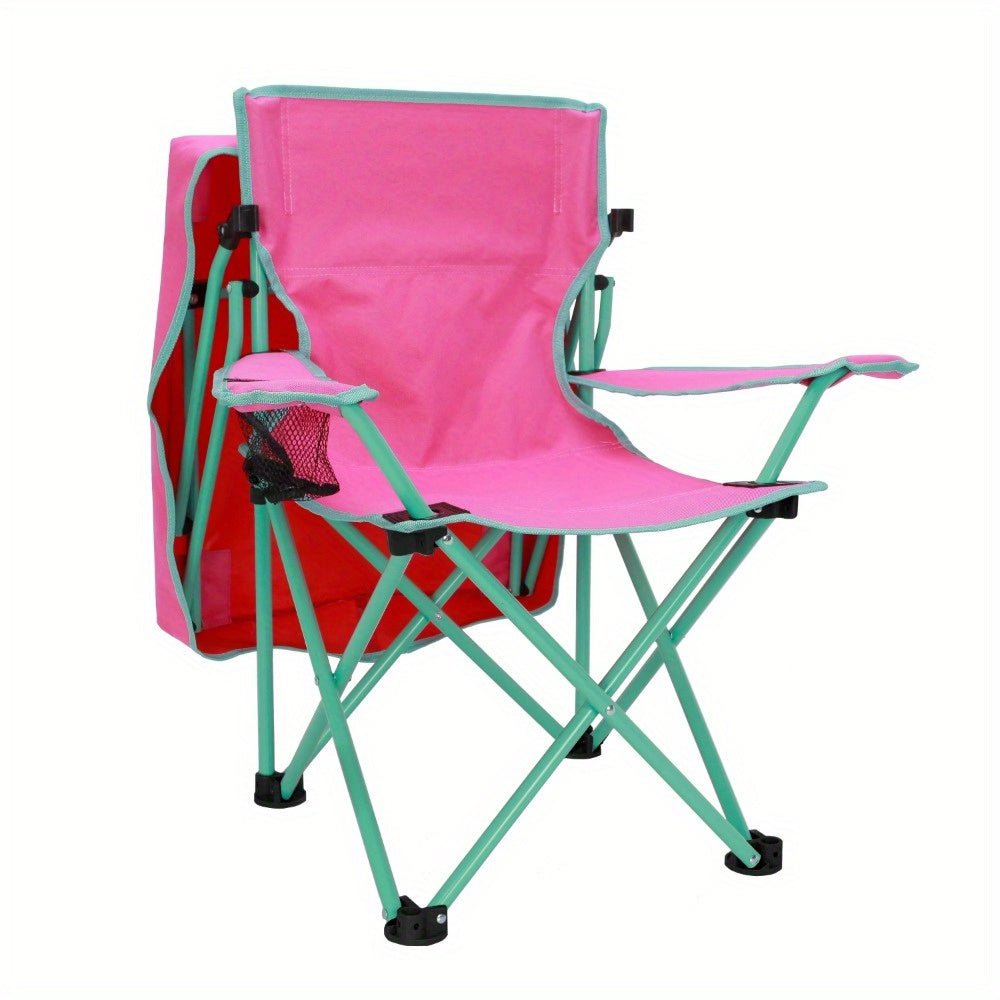 customized - Canopy Chair with Safety Lock (125 lb. Capacity), Pink/ Green - Boho Eco Boutique™ - customized - Boho Eco Boutique™ - pink - 