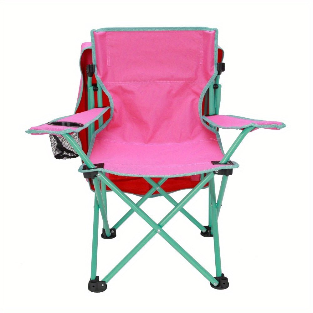 customized - Canopy Chair with Safety Lock (125 lb. Capacity), Pink/ Green - Boho Eco Boutique™ - customized - Boho Eco Boutique™ - pink - 