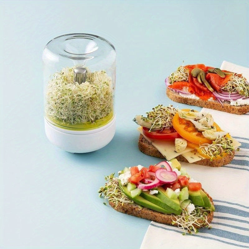 Casual Style Seed Sprouter Germination Kit - Homemade Sprouting Pot Jar for Fresh Greens - white - Seed Sprouting Kits