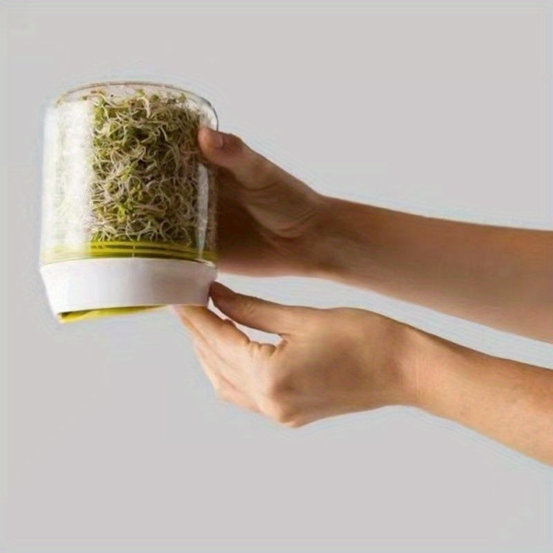 Casual Style Seed Sprouter Germination Kit - Homemade Sprouting Pot Jar for Fresh Greens - white - Seed Sprouting Kits