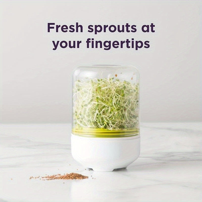 Casual Style Seed Sprouter Germination Kit - Homemade Sprouting Pot Jar for Fresh Greens - white - Seed Sprouting Kits