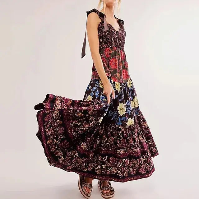 Eco-Friendly Elegance: Backless Lace-Up Maxi Dress – Holiday-Ready Sleeveless Summer Loungewear for Stylish Women - 02