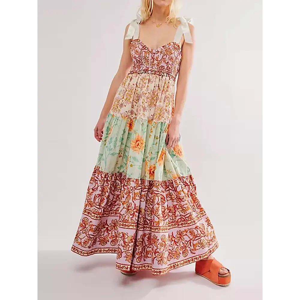 Eco-Friendly Elegance: Backless Lace-Up Maxi Dress – Holiday-Ready Sleeveless Summer Loungewear for Stylish Women
