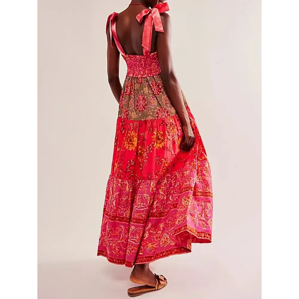 Eco-Friendly Elegance: Backless Lace-Up Maxi Dress – Holiday-Ready Sleeveless Summer Loungewear for Stylish Women
