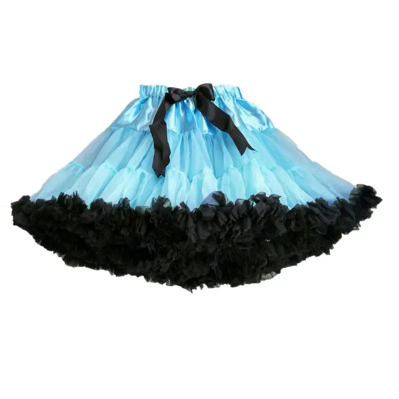 Eco-Friendly Women’s Ruffle Chiffon Ballet Tulle Mini Skirt - Sustainable Summer Tutu Pettiskirt for Teens & Adults
