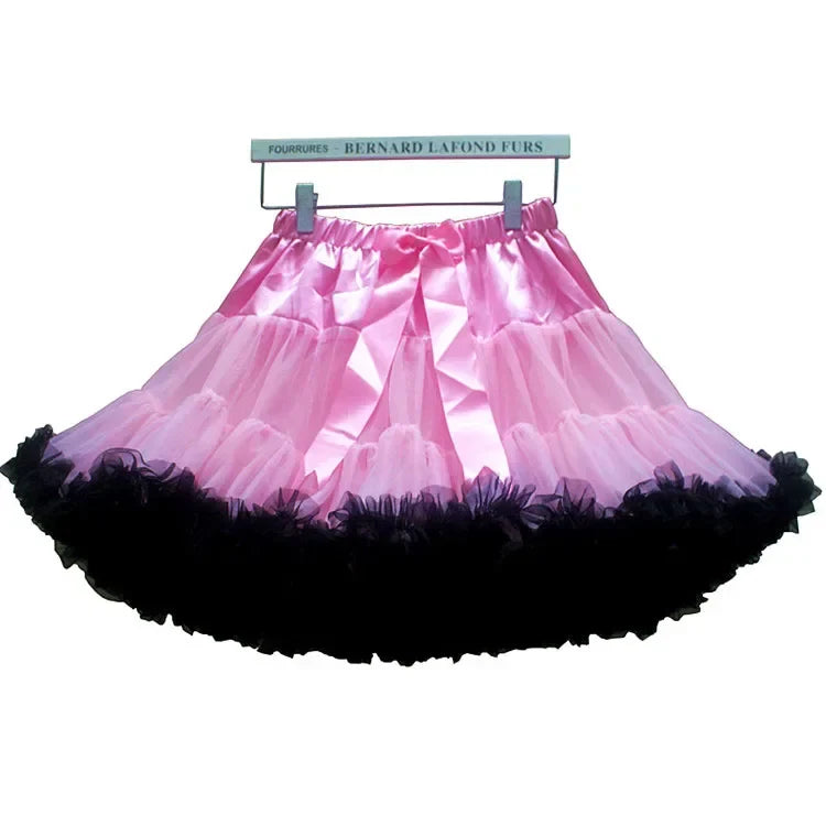 Eco-Friendly Women’s Ruffle Chiffon Ballet Tulle Mini Skirt - Sustainable Summer Tutu Pettiskirt for Teens & Adults