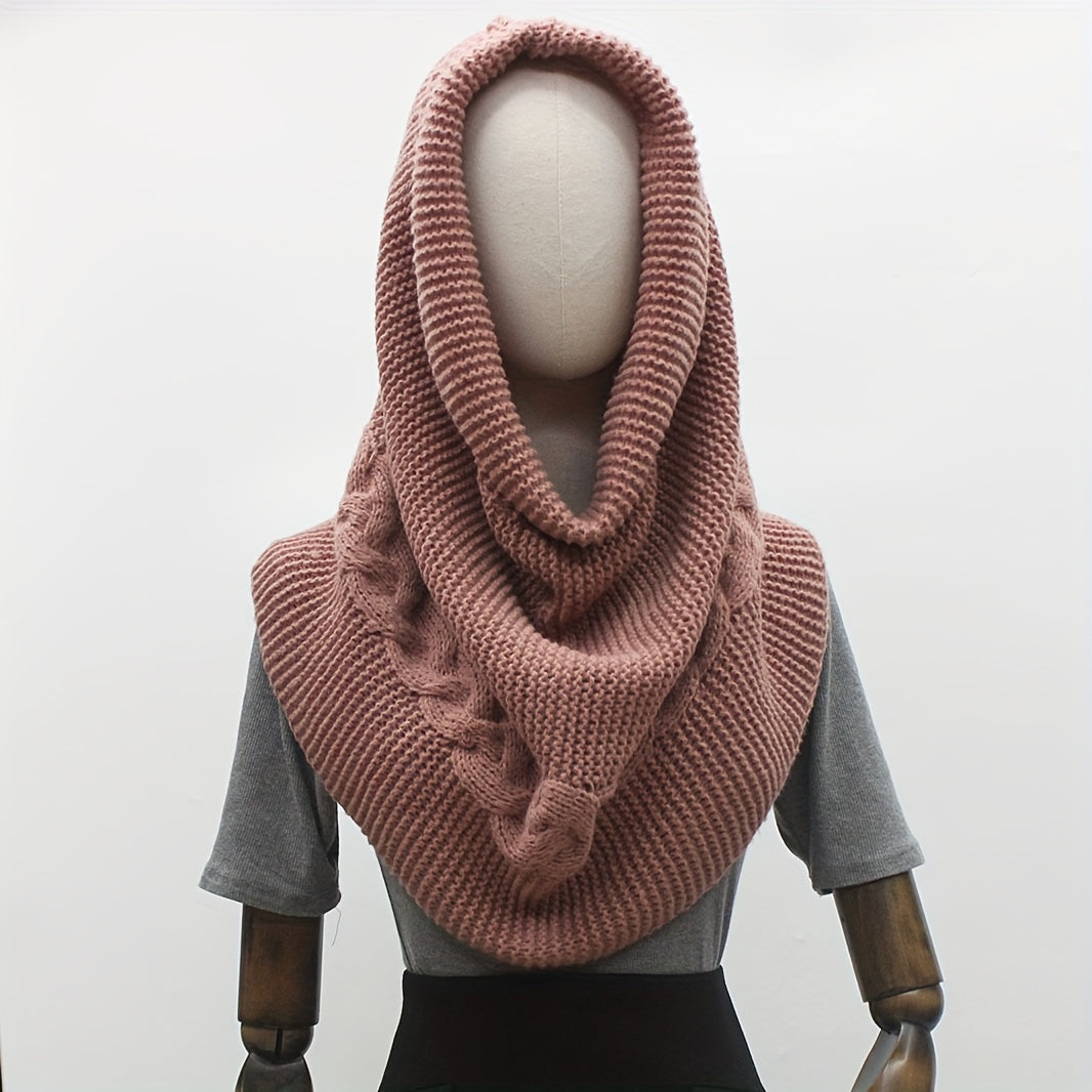 Elegant Knit Polyester Neck Gaiter Scarf - Warm, Versatile & Stylish