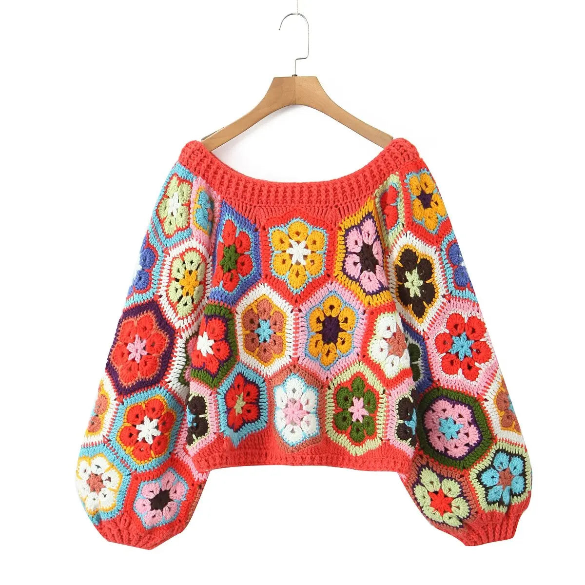 Handmade Pullover Sweater – Loose Casual Short Top for Women’s Unique Style - PINK / One Size - Sweaters