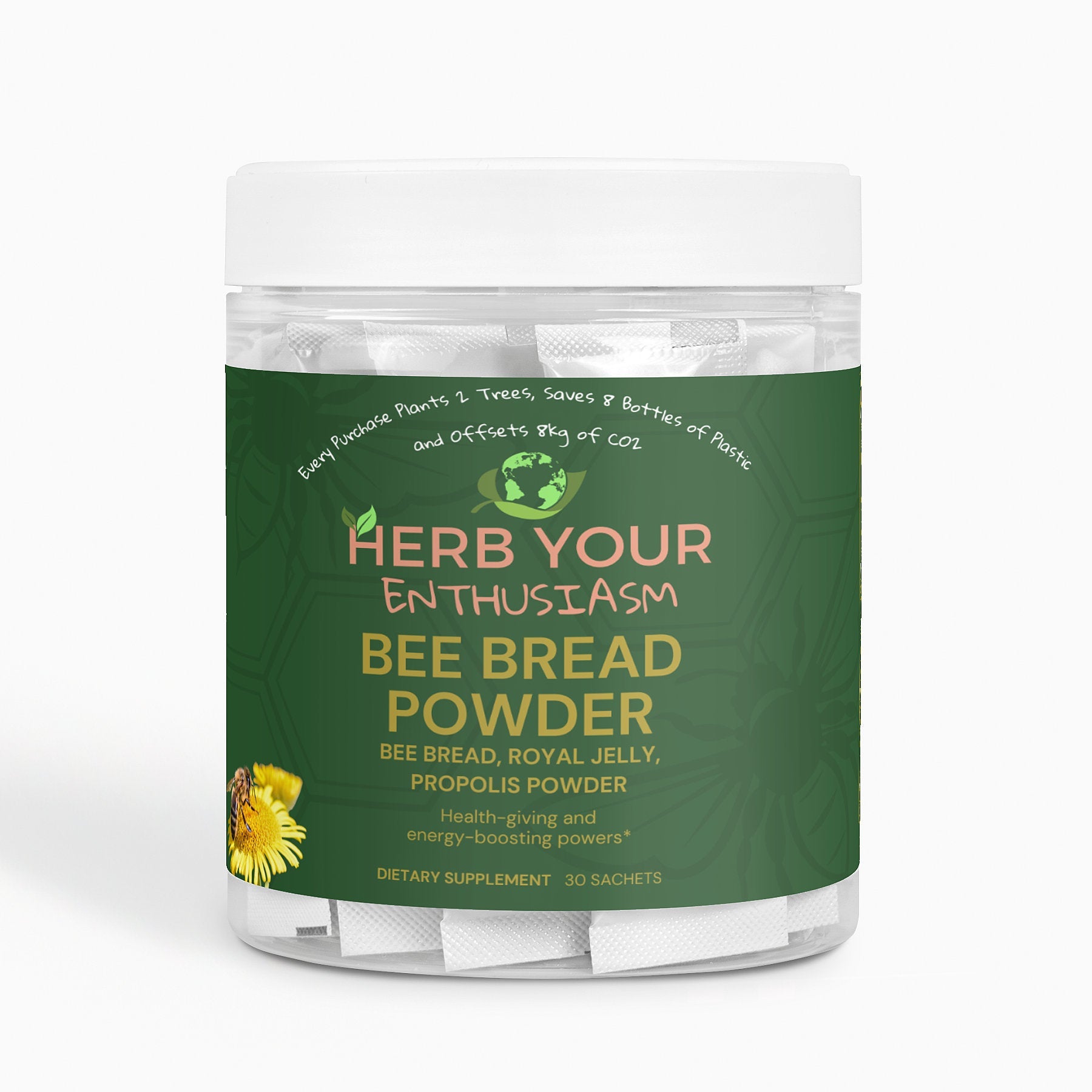 Herb Your Enthusiasm Non-GMO 100% Natural Bee Bread Powder - Natural Extracts