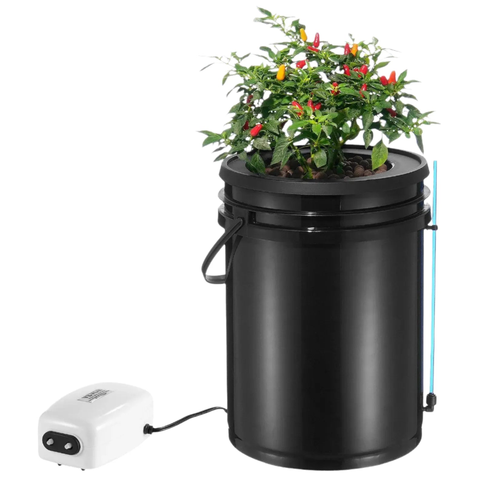 Hydroponics Grow System Deep Water Culture with Top Drip 1 Bucket 5Gal - United States - Hydroponics System