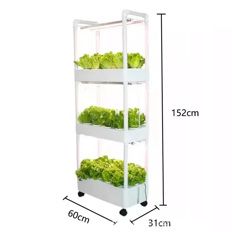 Hydroponics Growing System Indoor Garden Kit - 3 Layers 42 Pods with LED Light for Vegetables Strawberries & Herbs