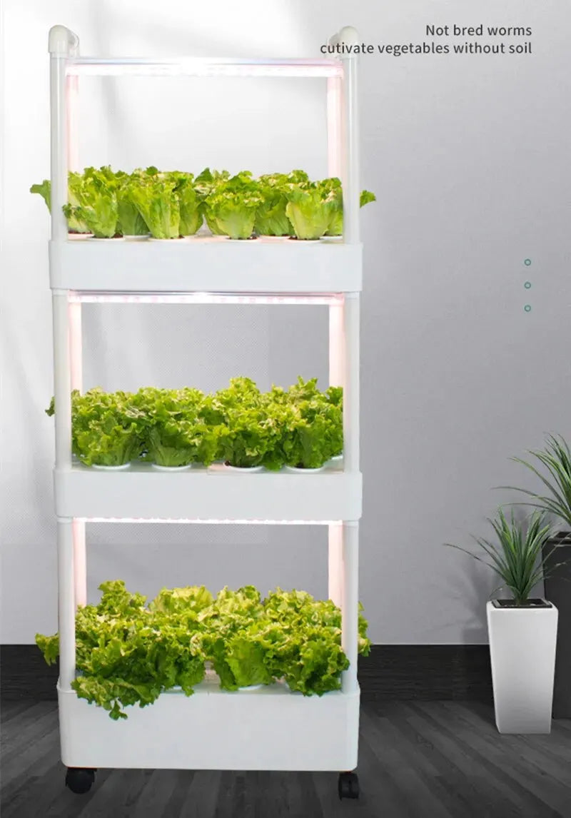 Hydroponics Growing System Indoor Garden Kit - 3 Layers 42 Pods with LED Light for Vegetables Strawberries & Herbs