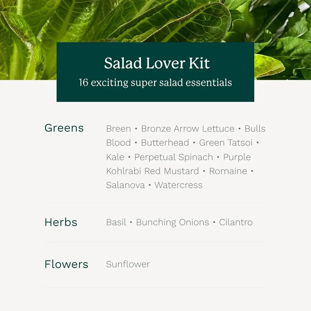 Hydroponics Growing System Kit & Vertical Indoor Smart Herb Garden – Includes 16 Non-GMO Plants for Sustainable Indoor