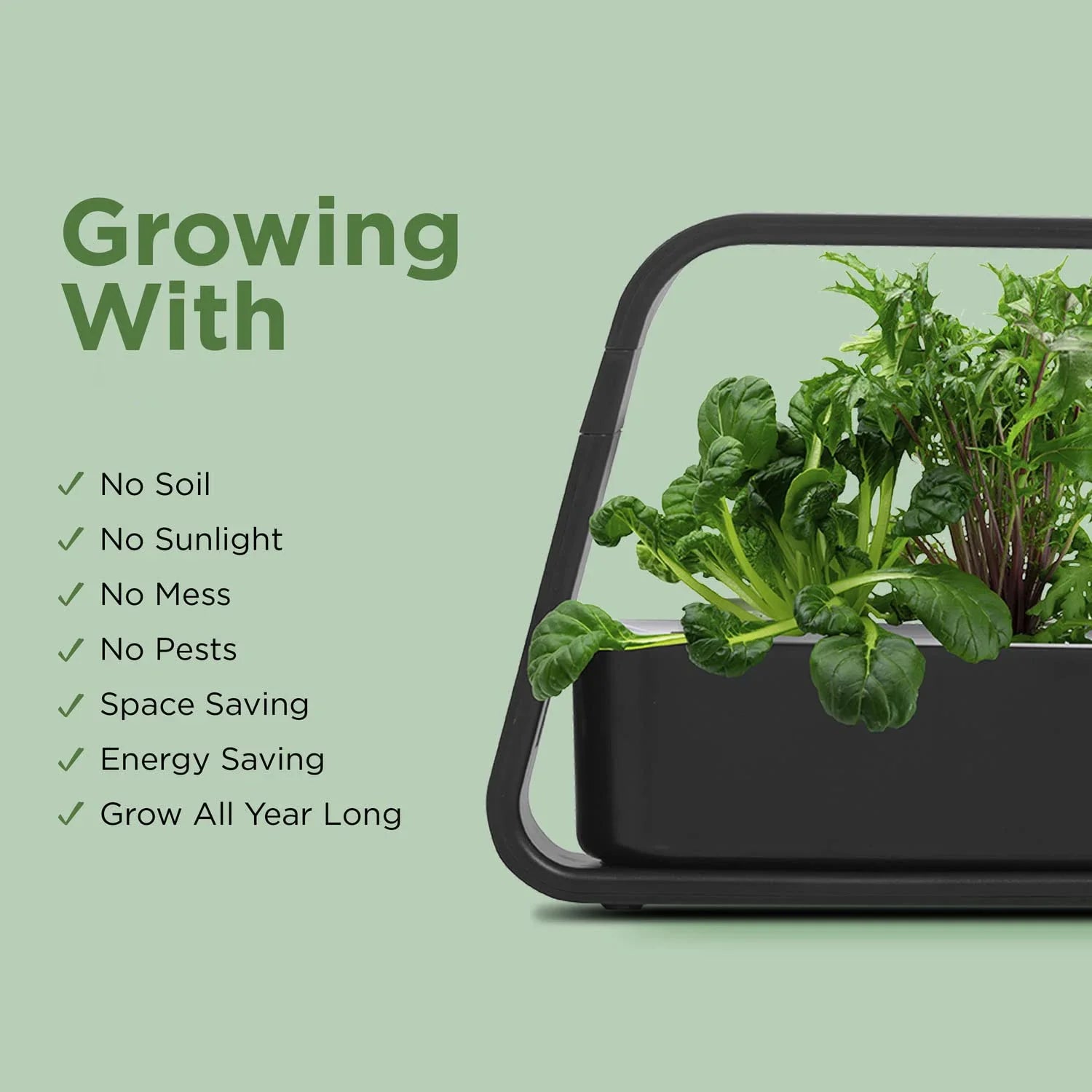 Hydroponics Growing System with Seed Pod Kit – Height Adjustable Automatic Timing LED Grow Lights Indoor Garden Water