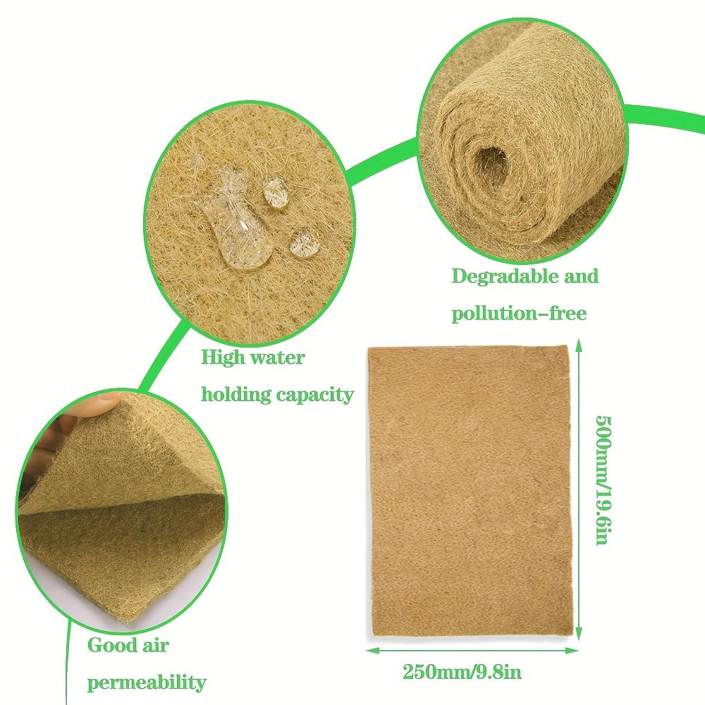 Jute Microgreens Grow Mats – Eco-Friendly Hydroponic Grow Pads for Sprouting Trays Microgreens and Wheatgrass - Jute