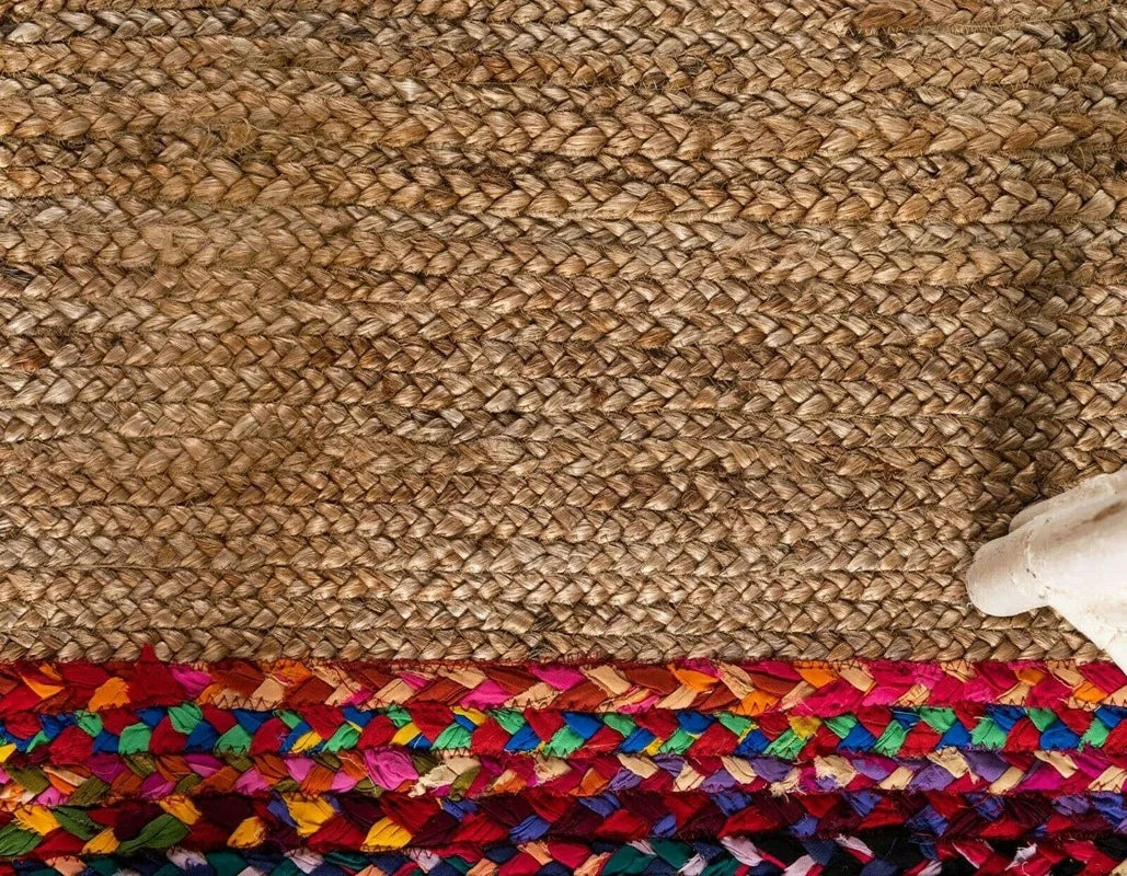 Jute Rug Cotton Handmade Reversible Rustic Appearance Area Runner Home Decoration Area Rug Carpets for Living Room
