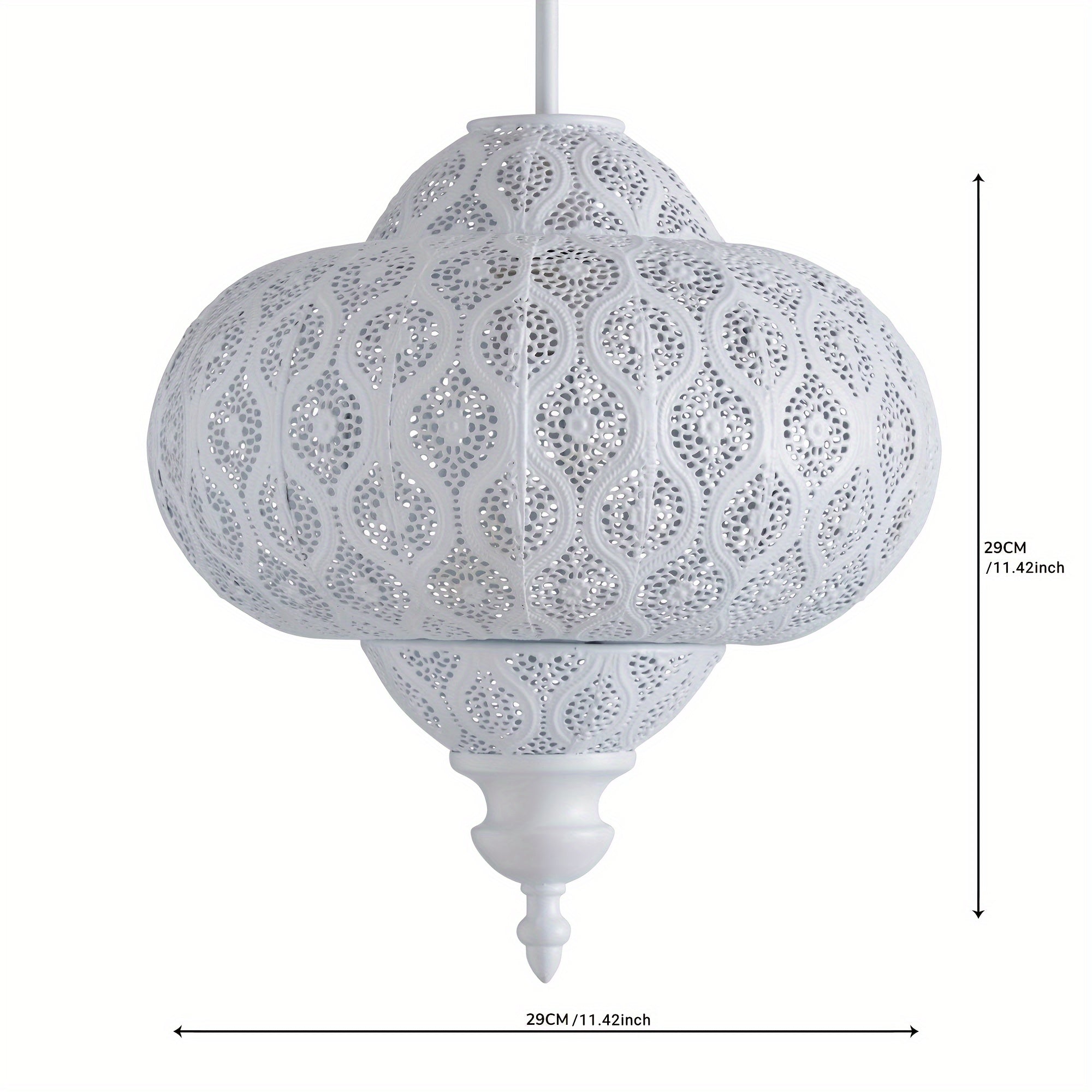Lucena Fretwork Modern Drum Pendant Shade – Antique Bronze Finish Battery-Free Design - White - Pendant Light