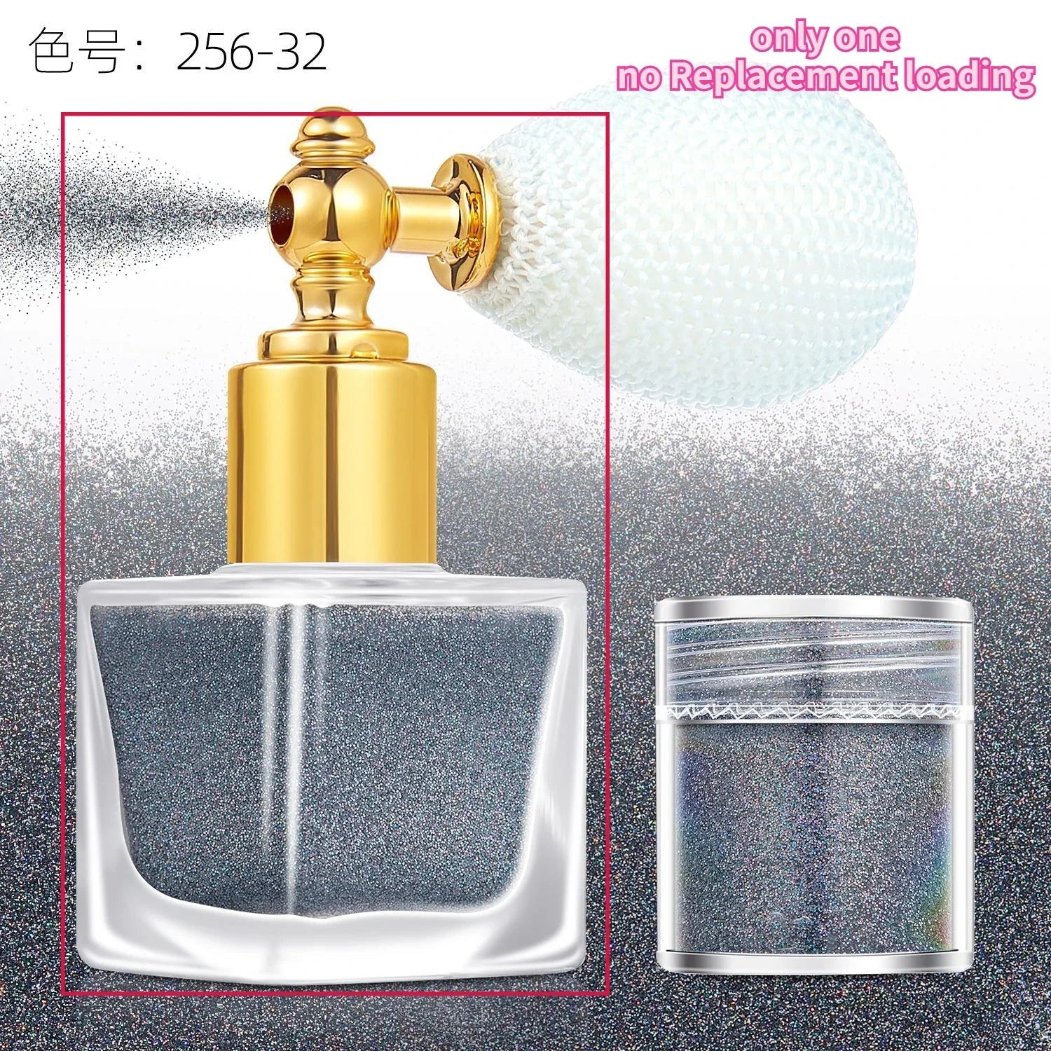 Makeup Glitter Spray- Silver & Gold Glitter Spray for Face Hair Nails & Body - Chunky Glitter Powder for All